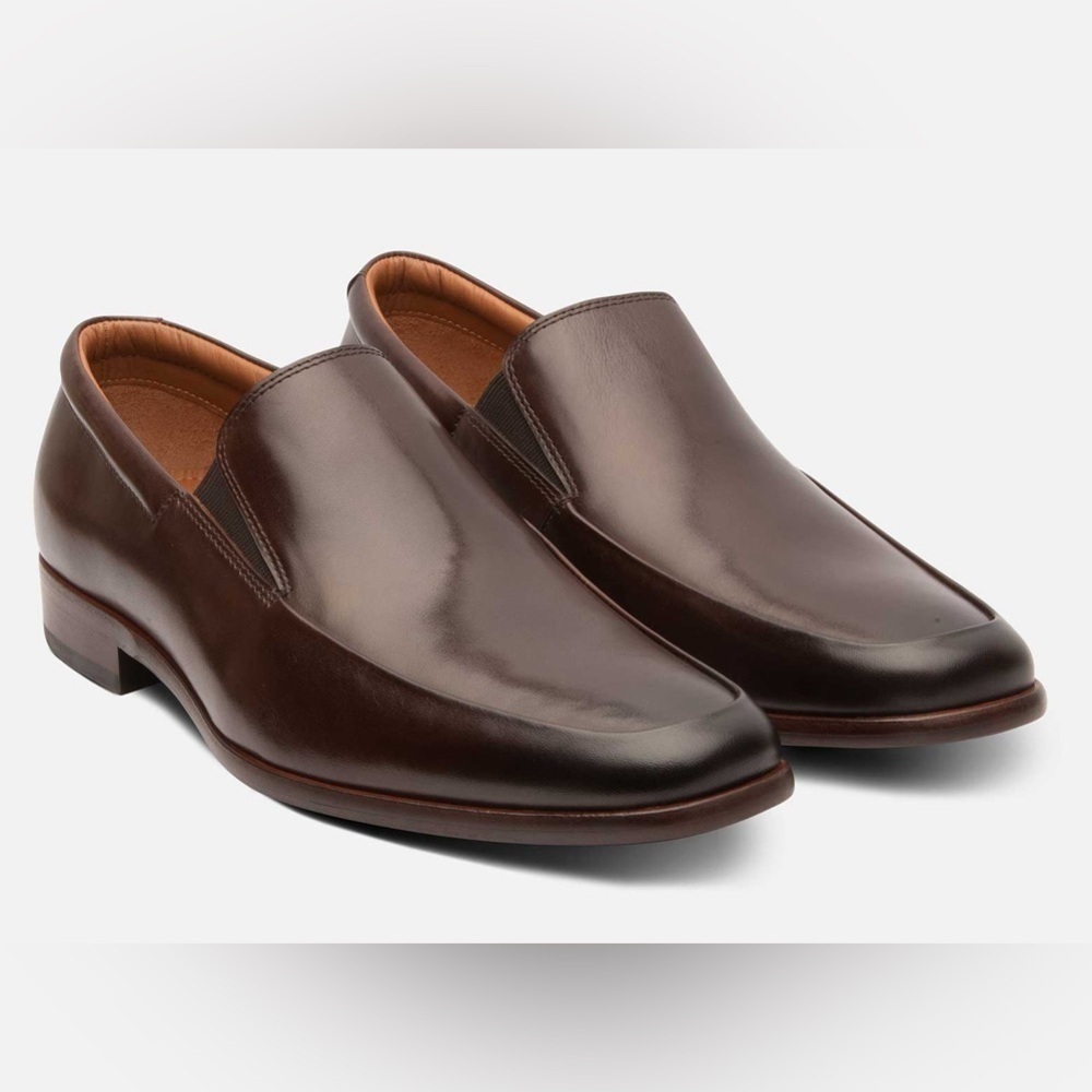 Gordon Rush $245 Men’s Elliot Brown Leather Slip On Dress Shoes Size 13 New - Picture 4 of 10